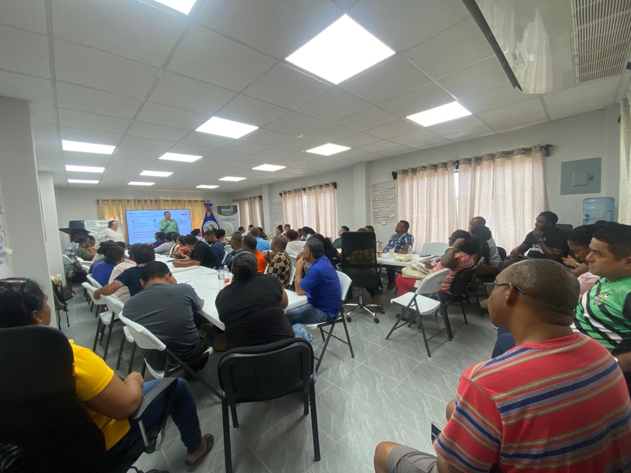 A full room at a BUILD workshop