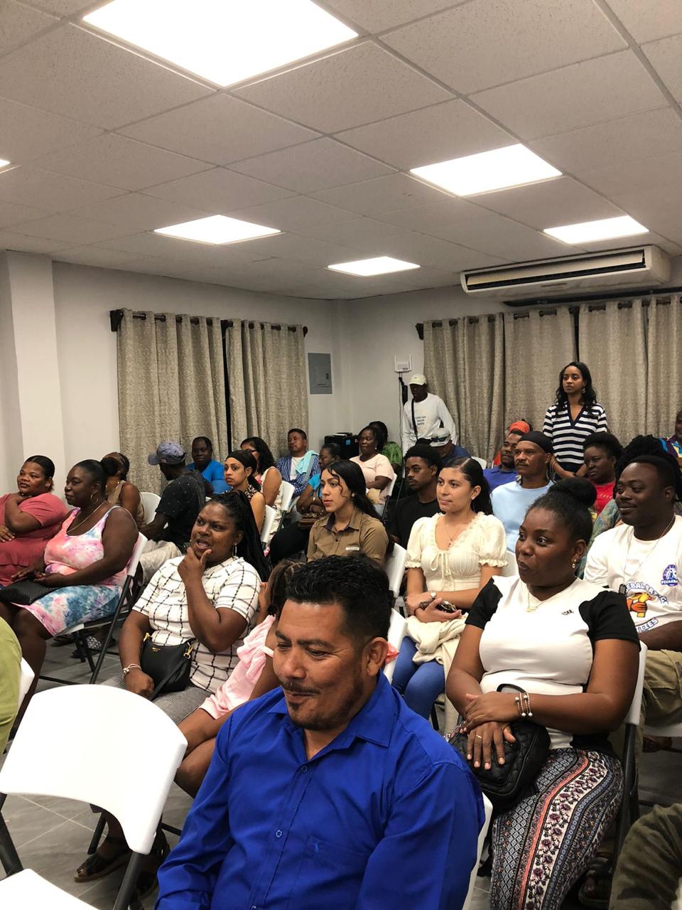 Participants listening at a BUILD session